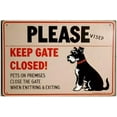 thumbnail image 1 of Retro Metal tin Signs Please Keep Gate Closed! Sign Funny Home Cave Garage bar Wall Decoration Vintage Metal Sign 8 x 12 inch, 1 of 4
