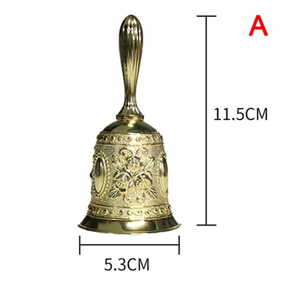 Retro Metalen Tone Hand Bell Hand Held Craft Bruiloft Decoratie Alarm Bell