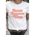 thumbnail image 1 of Retro Metallic Sweet Summer Time Graphic Tee T-Shirt, 1 of 8