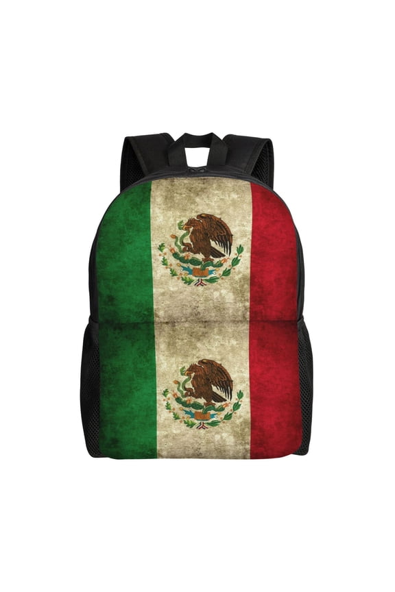 Retro Mexico Sacred Flag Backpack Travel Bag For Men Women Lightweight Back Pack With Laptop Compartmen