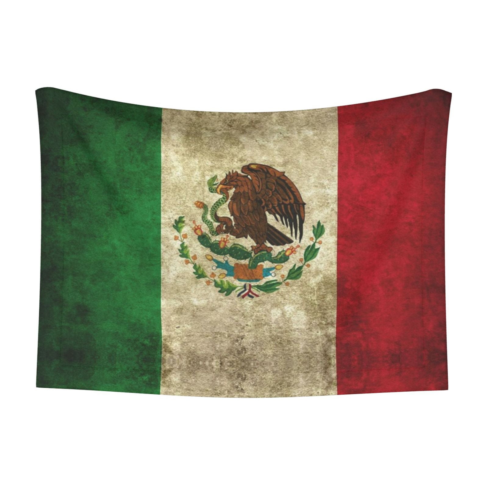 Retro-Mexico-Sacred Flag Dog Blanket Soft Warm Flannel Cat Blanket Great Pet Throw for Cats Puppy Small Medium Large Dog