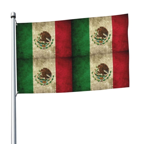Retro-Mexico-Sacred Flag Flag 5x8 Ft Print Vivid Color Light-Weighted Flags With Grommets