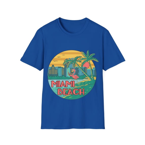 Retro Miami Beach Novelty I Love Miami Graphic Flamingo Bird