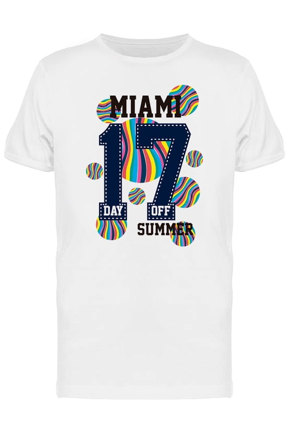 Retro Miami Summer T-Shirt Men -Image by Shutterstock, Male Medium