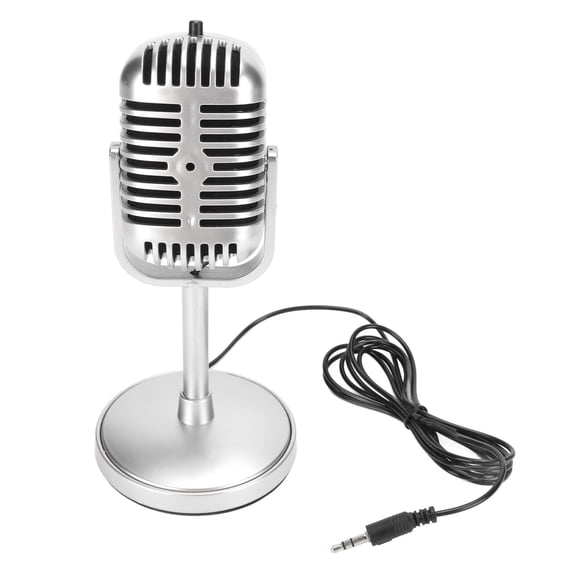Retro Mic, Vintage Microphone Wired Angle Clear Sound Lightweight For Studio Recording