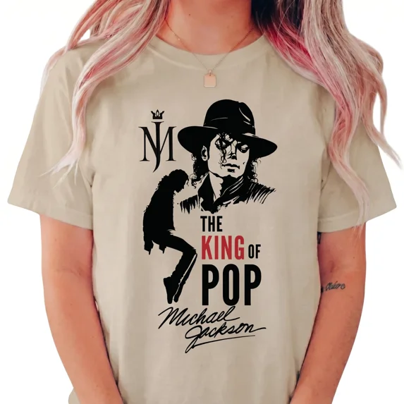 Retro Michael The King of Pop Graphic Shirt, MJ Fan Gift, Unisex Tshirt for Men and Women (S-5XL)
