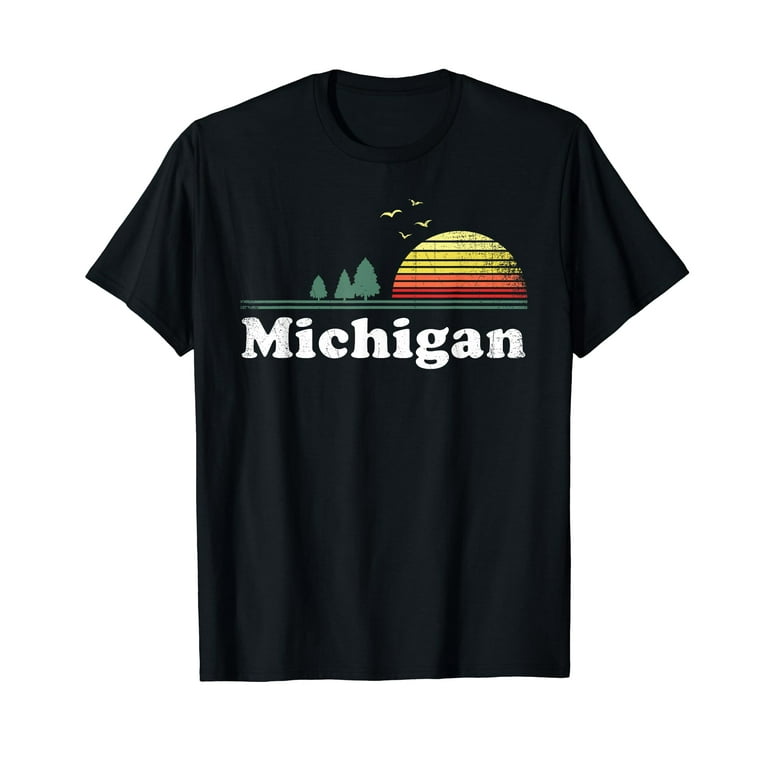 Retro Michigan Image Novelty Home Mi State Souvenir T Shirt Retro Michigan Image Novelty Home Mi State Souvenir T Shirt