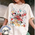 thumbnail image 1 of Retro Mickey And Friends Christmas Shirt, Comfort Color Mickey Minnie Christmas On Main Street, Family Christmas Matching Tee, 1 of 5