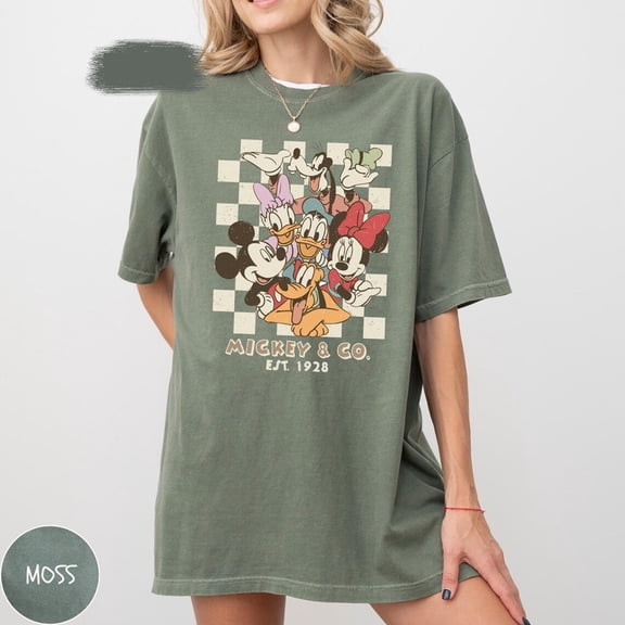 Retro Mickey & Co 1928 Comfort Colors T-Shirt, Disneyland Tee, Disneyworld, Mickey And Friends Family Shirt, Disney Gift