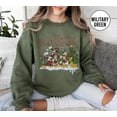 thumbnail image 1 of Retro Mickey & Friends Santa Disney Christmas Shirt, Mickey's Very Merry Christmas Party 2025 Sweater, Disneyland Holiday Family Sweatshirt,Military Green Color,Size XL, 1 of 5