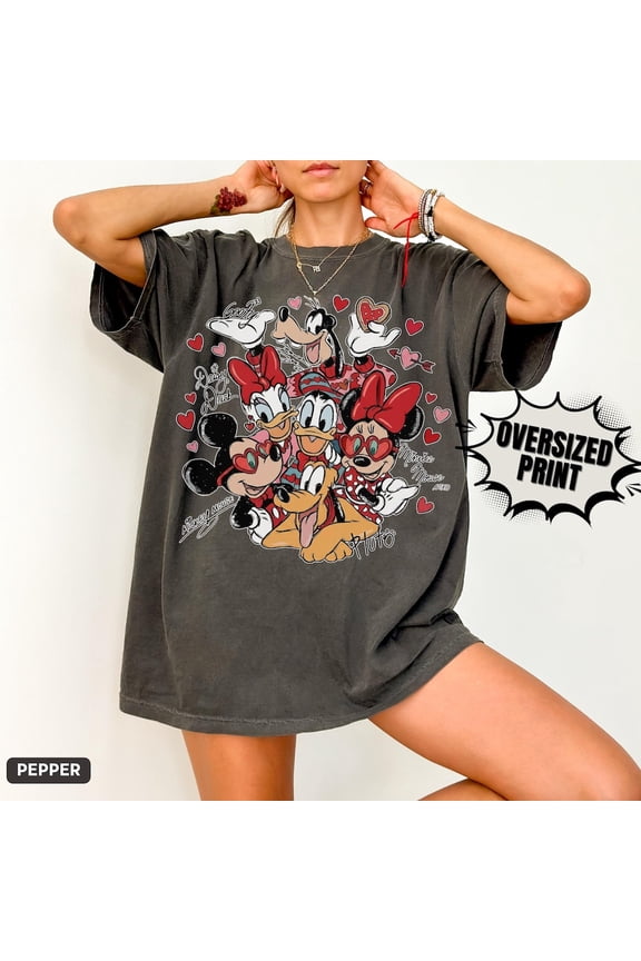 Retro Mickey Friends Valentine Group Lovers 2026 T-Shirt All size S-3XL
