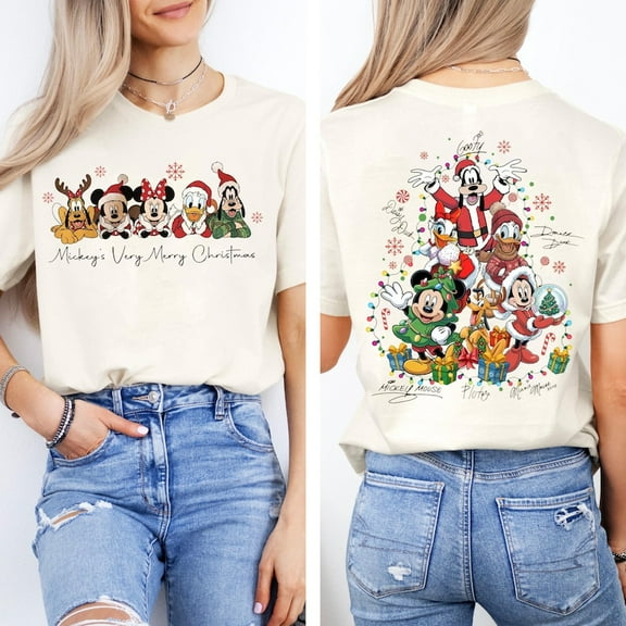 Retro Mickey Very Merry Christmas Shirt, Mickey And Friends Christmas Matching Shirt, Disney Vintage Disney Family Christmas Shirt
