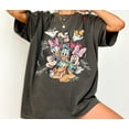 thumbnail image 1 of Retro Mickey and Friends Signatures Comfort Colors T-Shirt, Magical, Disney Characters, Disney Mouse Head Tee, Mickey & Co Gift,Pepper color,size M, 1 of 5