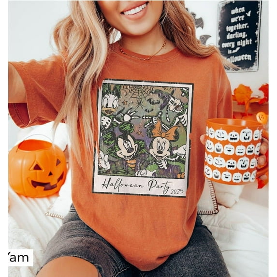 Retro Mickey and Friends Skeleton Sketch Disney Halloween Shirt, Mickey's Not So Scary Halloween Party 2025, WDW Disneyland Halloween Shirts