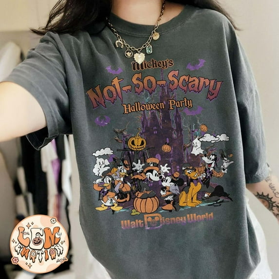 Retro Mickey's Not So Scary Halloween Party 2025 Comfort Colors T-Shirt, Mickey & Friends 2025 Halloween Shirt, Disney Halloween Party Tee