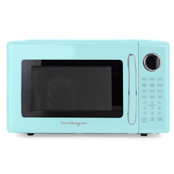 Retro 1.1 cu. ft. Countertop Microwave Oven, Aqua