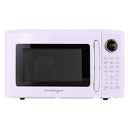 Nostalgia 1.1 cu ft Retro Countertop Microwave Oven with 1000W and 8 Auto Cook Programs, Lavender