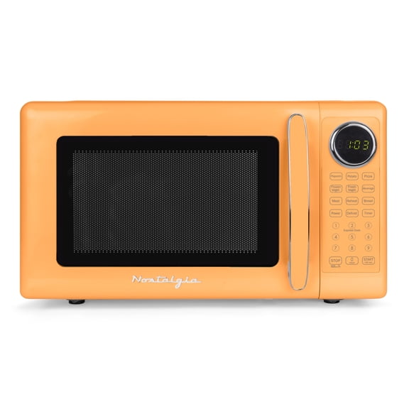 Nostalgia Retro 0.7 cu. ft. Countertop Microwave, Orange