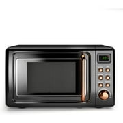 Retro Microwave Oven,Safeplus 0.7Cu.ft, Countertop 700W Microwaves with Cold Rolled Steel Plate 5 Micro Power Defrost & Auto Cooking Function LED Display Glass Turntable and Viewing Window - Lock