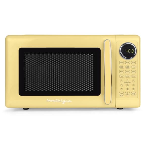 Nostalgia Retro 0.7 cu. ft. Countertop Microwave, Yellow