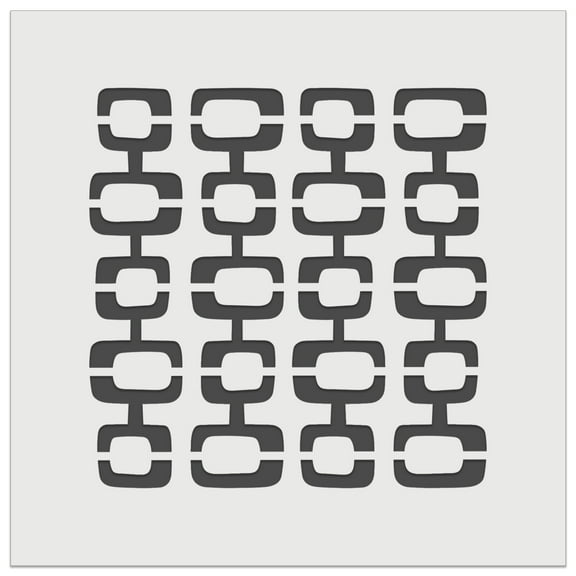 Retro Mid Century Square Pattern DIY Cookie Wall Craft Stencil - 3.5 Inch
