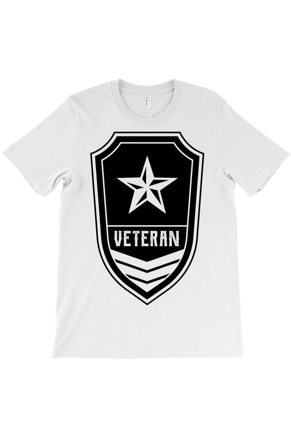 Retro Military War Veteran Star, Patriotic American Armed Forces Gift G031 Unisex T-Shirt, Up to Size 5XL
