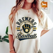 Retro Milwaukee Baseball Tshirt, Brewers EST 1969 Baseball Team Tshirt,White Color,Size L