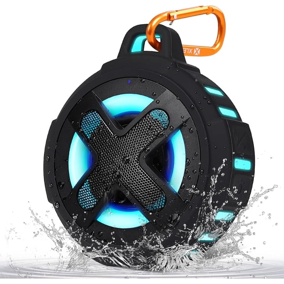 Retro Mini Bluetooth Speaker, USB Rechargeable Boombox for Desk, Shelf, Bedside, Small Spaces and Dry Terrarium Setups, Gray