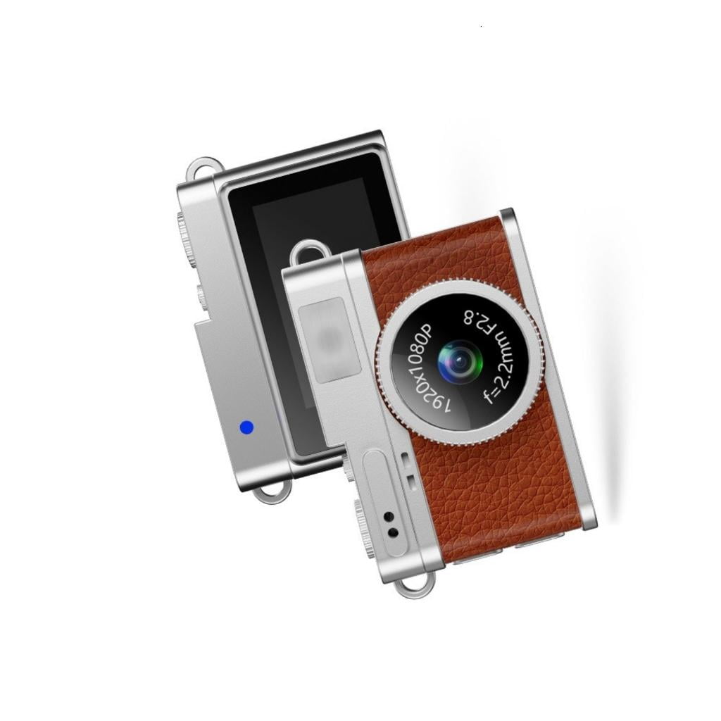 Retro Mini Camera 0.96inch Screen Indoor Home Outdoor 1080P Sports Camera Video Recorder with LED Fill Light Recording