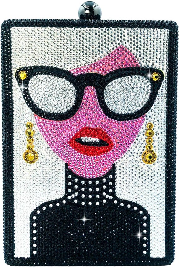 Retro Mini Clutch Purses for Women Luxury Rhinestone Evening Bag Novelty Formal Party Clutch Handbag