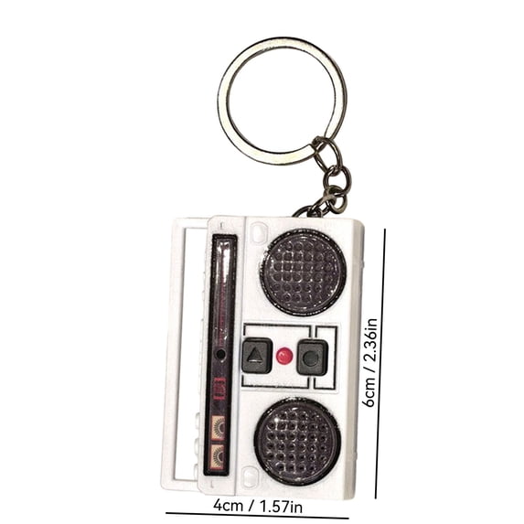 Retro Mini Radio Recorder Keychain, Handheld Vintage Audio Player for Bag Decoration, Cute Recording Gadget for Teens, Small Gift for Nostalgia Lovers