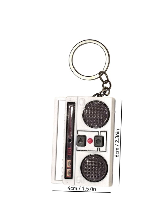 Retro Mini Radio Recorder Keychain, Handheld Vintage Audio Player for Bag Decoration, Cute Recording Gadget for Teens, Small Gift for Nostalgia Lovers