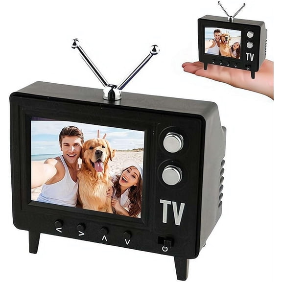 Retro Mini Work TV, 2.4" IPS 8GB for Dollhouse Decor