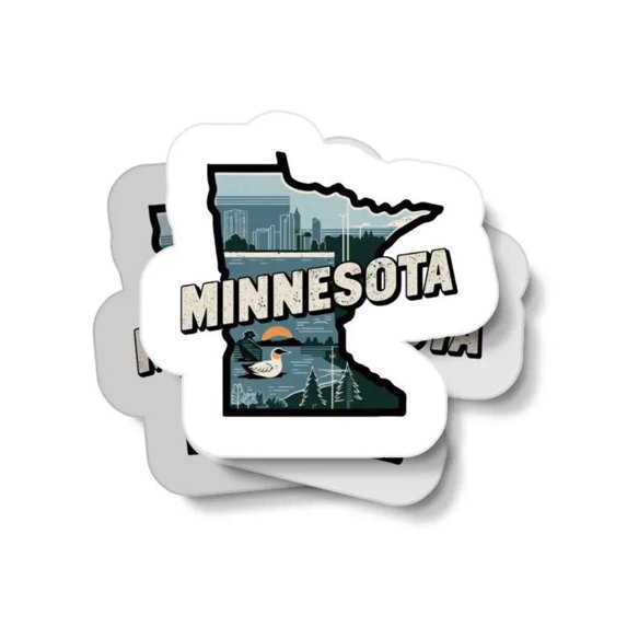 Retro Minnesota Waterproof Sticker