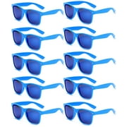Retro Mirrored Colored Sunglasses Bulk Party Favors Glasses Classic Eyewear 10 Pack