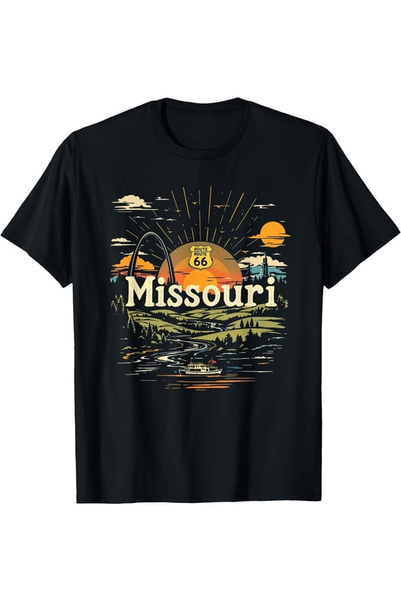 Retro Missouri Home State Sunset T-Shirt