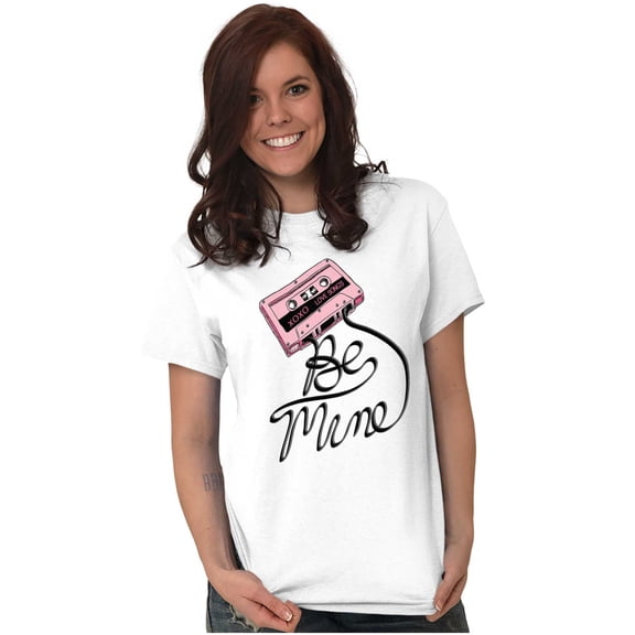 Retro Mixtape Be Mine Valentine Women's Plus Size Graphic Tee Brisco Brands 2X