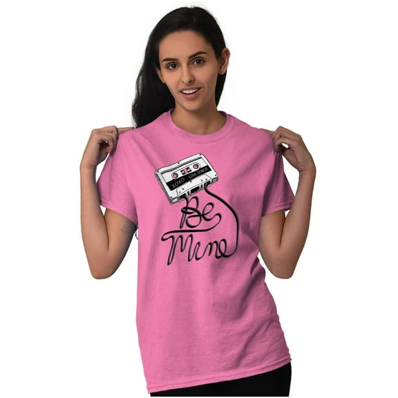 Retro Mixtape Be Mine Valentine Women's Plus Size Graphic Tee Brisco Brands 2X