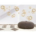 thumbnail image 1 of Retro Mod Circle Rings Wall Decals/Modern Geometric Dot Wall Decals in Gold, Black, Hot Pink, or Brown Stickers, 1 of 2