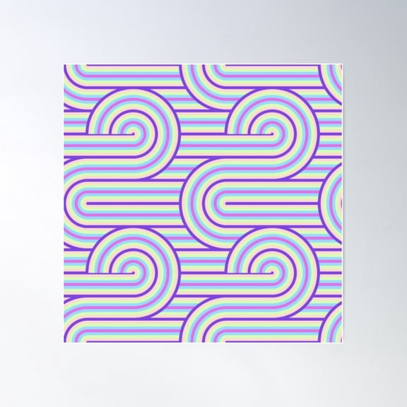 Retro Mod Design Poster Wall Art, Modern Wall Decor For Living Room Bedroom, 30x30 UNFRAMED