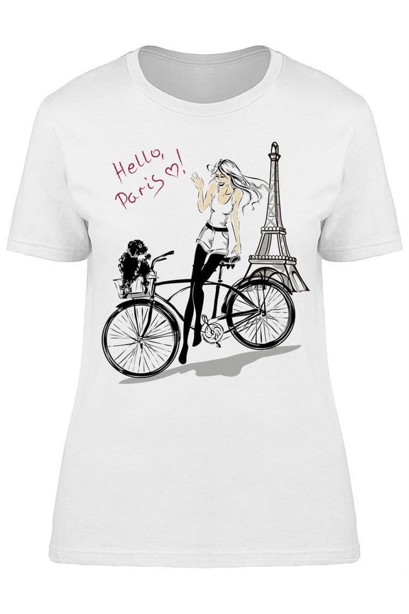 Retro Model In Paris T-Shirt Women -Image by Shutterstock, Female x-Large
