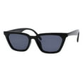 thumbnail image 1 of Retro Modern Fashion Sunglasses Trapezoid Shape Shades UV400 Black, 1 of 4