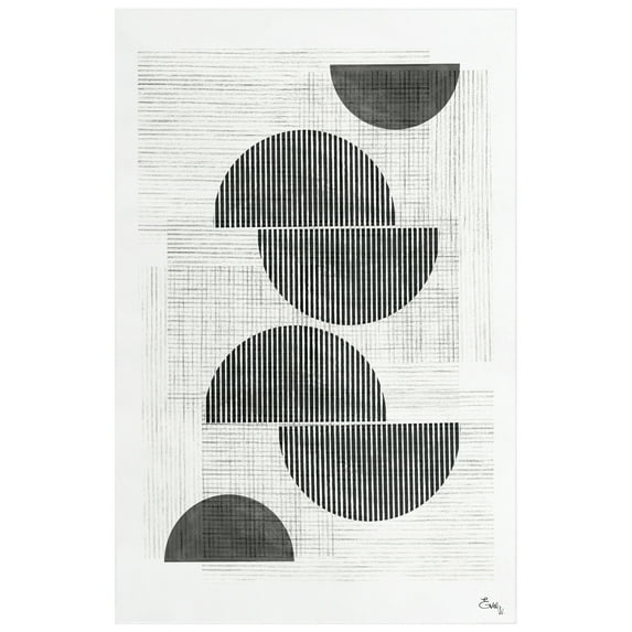 Retro Modern Washable Geometric Art Area Rug size 5'x8', Power-loomed, Heavenly Softness with Non-Slipping Backing