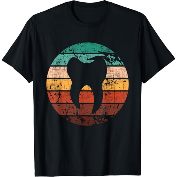 Retro Molar Tooth - Dentist Dental Assistant Dentistry DDS T-Shirt