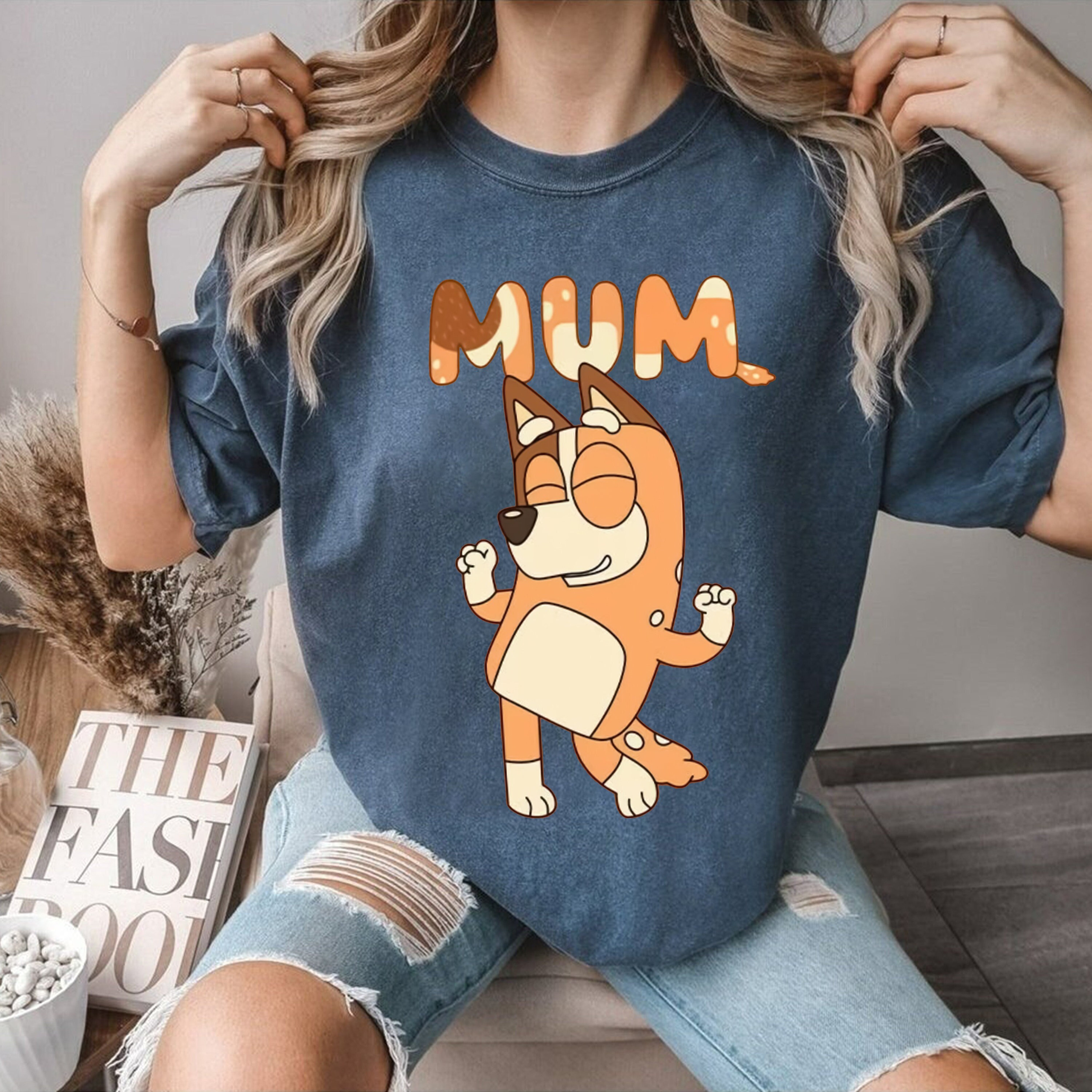 Retro Mom Bluey Shirt, Retro Chilli Heeler Shirt, Mama Shirt, Chilli Heeler Bluey Family Shirt