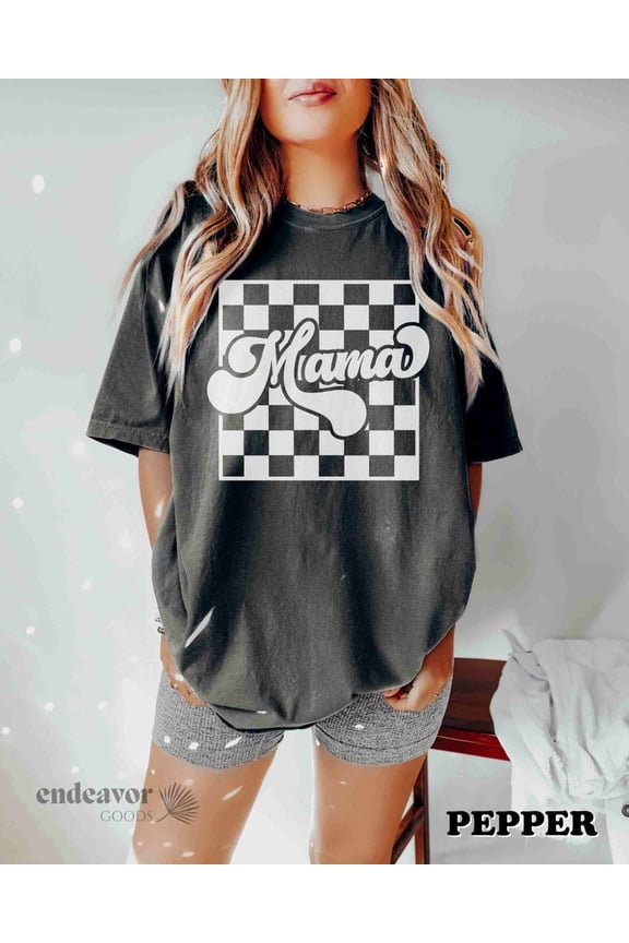 Retro Mom Shirt Mother'S Day Shirt Mother'S Day Gift Checkered Mama Shirt Checker Cool Mom New Mom Gift First Mothers Day
