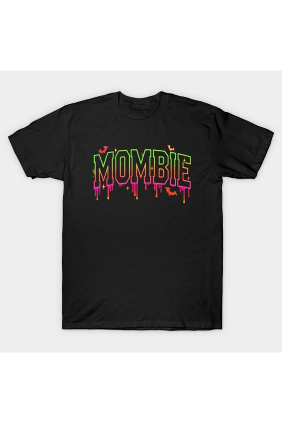 Retro Mombie Definition Funny Halloween Tired Mom Zombie Aesthetic Graphic G008 T-Shirt, for men and women, Up to Size 5XL