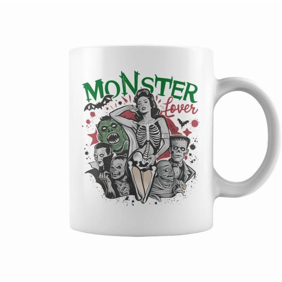 Retro Monster Lover Halloween Spooky Spooky Season Coffee Mugs