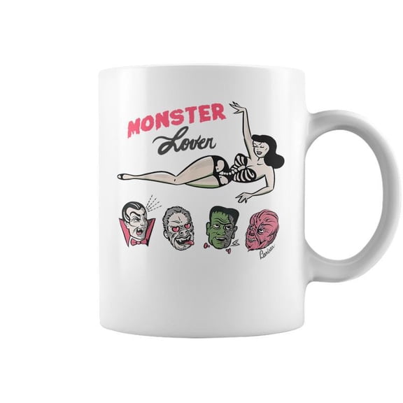 Retro Monster Lover Vampire Frankenstein Halloween Coffee Mugs