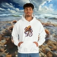 thumbnail image 1 of Retro Monster Octopus Inspired Kaiju Unisex Heavy Blend™ Hoodie Sweatshirt, 1 of 9